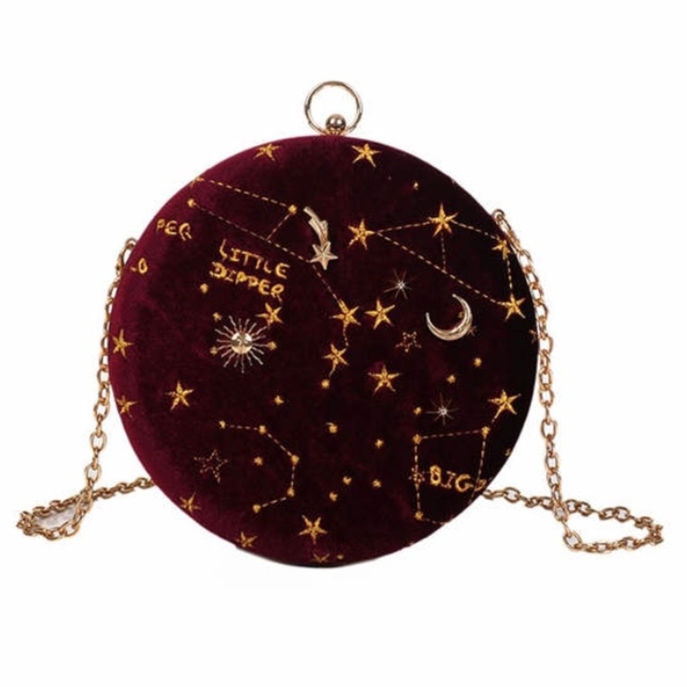 Velvet “Sky” Clutch